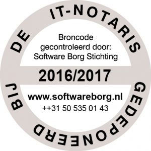 De zegel van Softwareborg voor 2016 - 2017