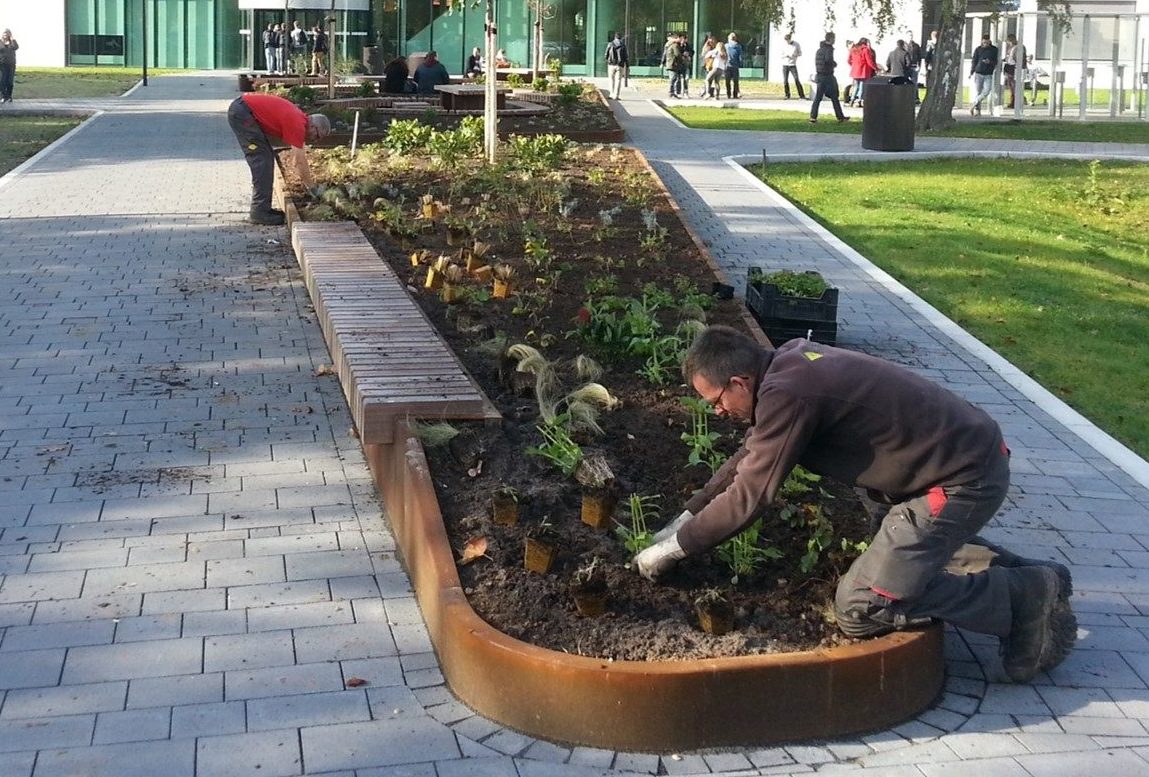 Er wordt hard met de handen gewerkt door de medewerkers van groenbedrijven.